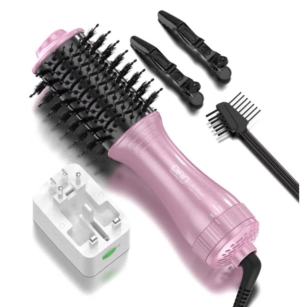 Pink 3-in-1 Hot Air Styling Brush for Women